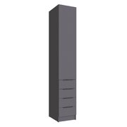 Шкаф Мадрид 0.4 с 4 ящ. графит серый