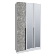 Шкаф Мадрид 1.5 Белый/ ателье светлый с зеркалом